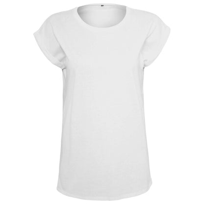 BUILD YOUR BRAND Women's organic extended shoulder tee BY138